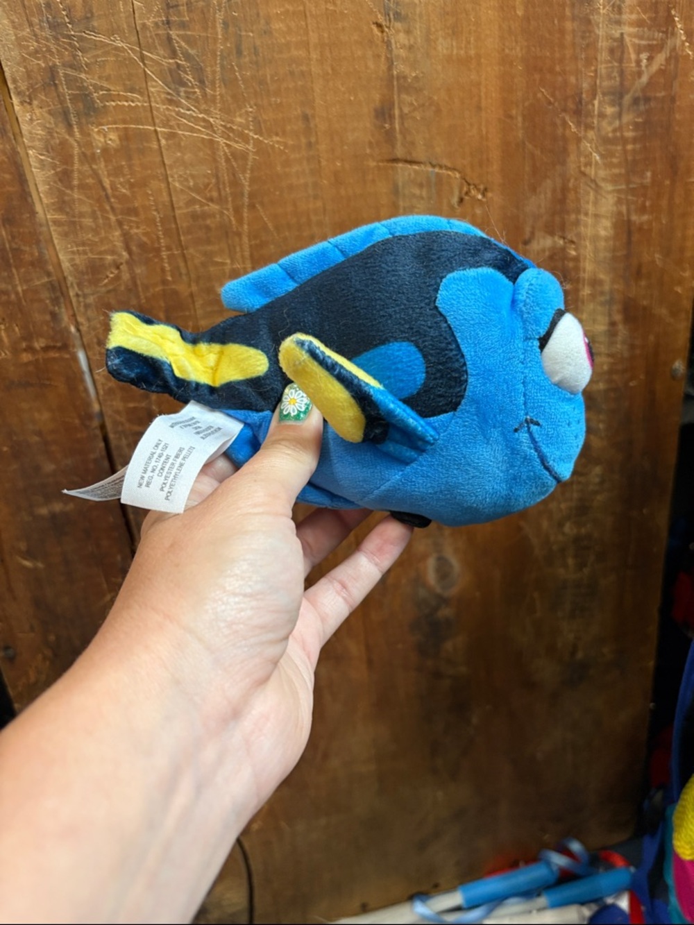 Disney Pixar Finding Dory Bandai 2016 Blue Tang Fish Plush Stuffed Animal - Dory
